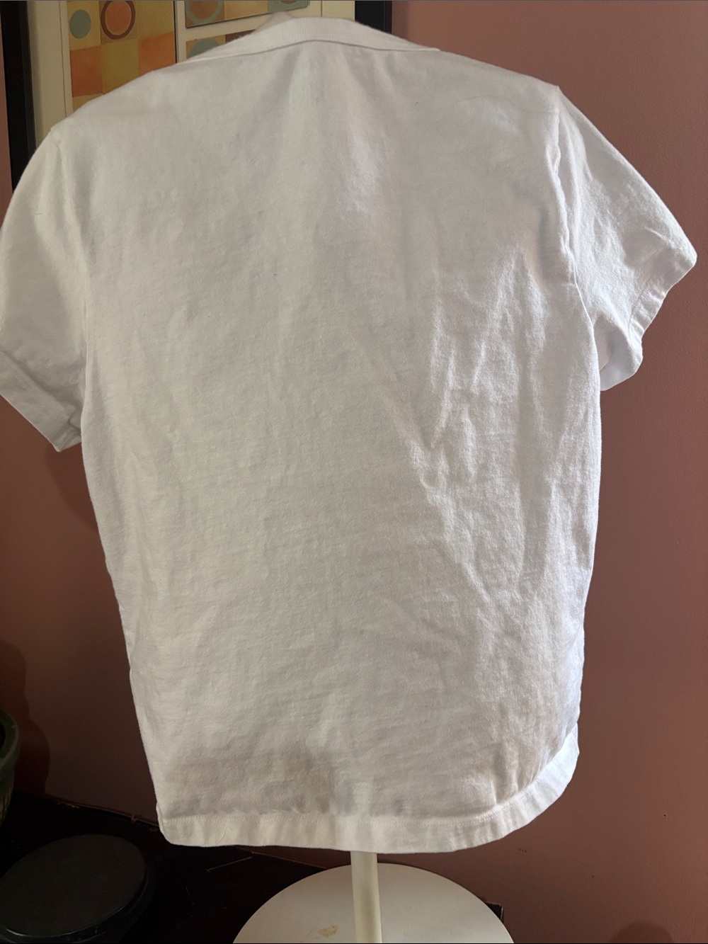 Vans White Short-Sleeve Tee with Blue & Pink Floral Print Size XL - Picture 3 of 4